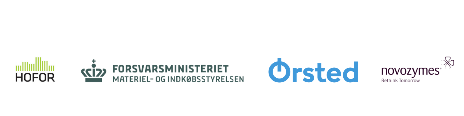 Logo_banner Logo_hofor_forsvarsministeriet_ørsted_novozymes